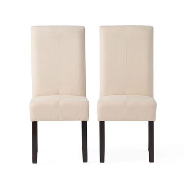 HouseOfZazla Pertica dining chair with natural wood legs and fabric seat, showcasing a contemporary design side chair.