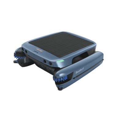 Beatbot iSkim Ultra robotic pool skimmer cleaning a pool with sleek design and compact size for efficient debris removal.