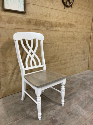 Wooden Whale Workshop lattice chair with a woven backrest and wooden frame, showing intricate craftsmanship and natural finish.