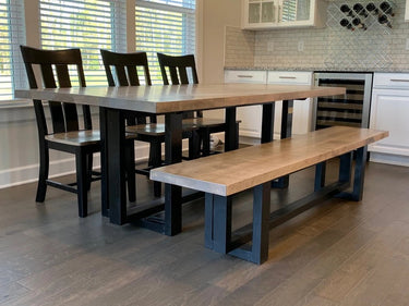 Wooden Whale Workshop Heston Bench with sturdy wooden construction and smooth finish, ideal for versatile seating and workspace use.