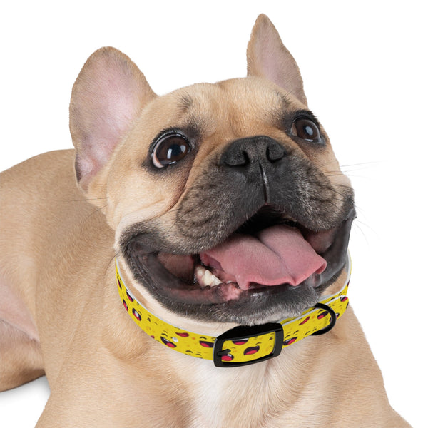Endless Grins: A Sea of Laughing Faces - Pet Collar Pet Zen