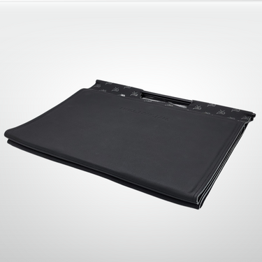 Luxury PlayMakar I AM handcrafted leather fitness mat, stylish and durable for yoga or workout sessions.