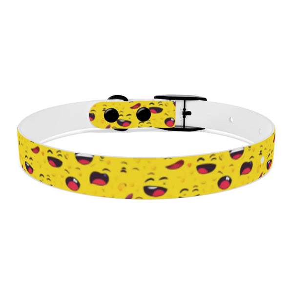 Endless Grins: A Sea of Laughing Faces - Pet Collar Pet Zen