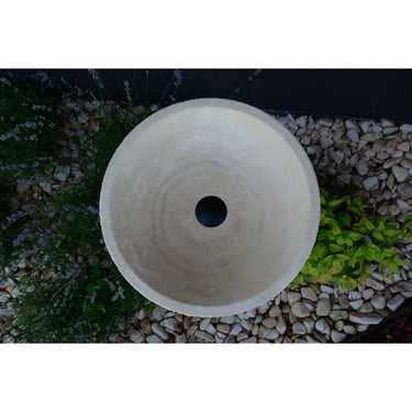 HANDCRAFTED LIGHT BEIGE TRAVERTINE SINK