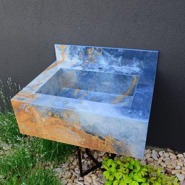 HANDCRAFTED OCEAN BLUE HIGH ENGINEERED STONE SINK (ES-034)