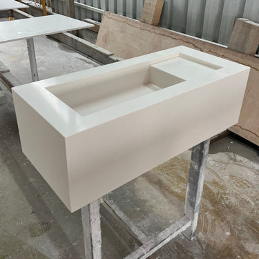 HANDCRAFTED WHITE QUARTZ SINK (QU-052)