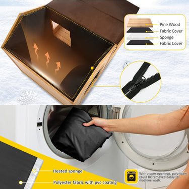 Large outdoor dog house by HouseOfZazla with insulated liner, waterproof exterior, ideal for winter outdoor pet shelter.