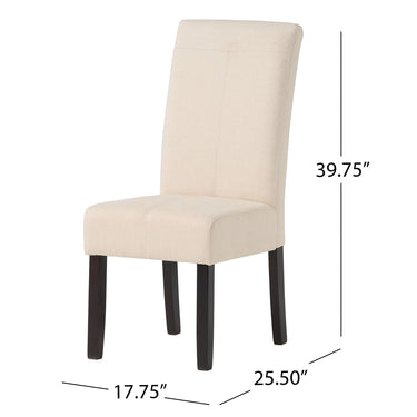 Contemporary natural wood dining chair with fabric upholstery, HouseOfZazla side chair with sleek design and comfortable seating.