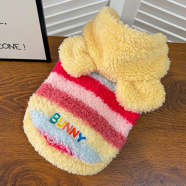 Thermal Vest With Fleece Lining Rainbow-colored Dog Clothing