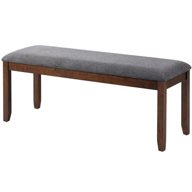Upholstered Entryway Bench Footstool with Wood Legs