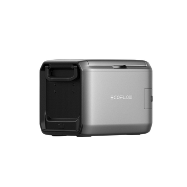 NOVANEST EcoFlow GLACIER Classic portable fridge freezer with plug-in battery, 45L capacity, showing digital controls and compact design.