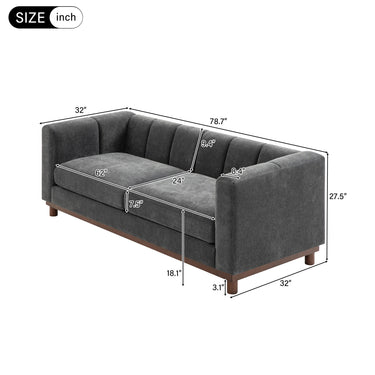 HouseOfZazla soft loveseat sofa for living room, stationary design with plush cushions and modern style, ideal for cozy seating.