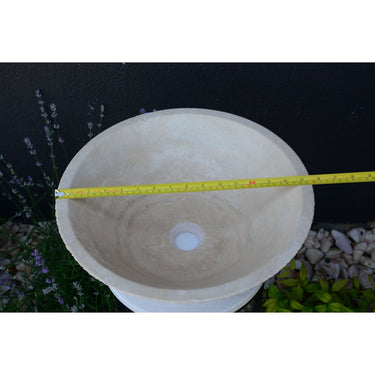 HANDCRAFTED LIGHT BEIGE TRAVERTINE SINK