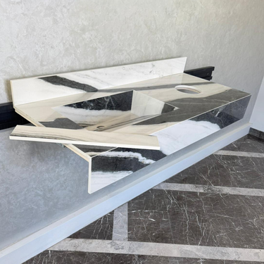 Custom Made Panda White Bathroom Sink, Kitchen Sink, Marble Look Porcelain Sink, High Enginereed Porcelain Design, Custom Handmade Sink (ES-057)