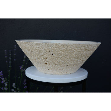 HANDCRAFTED LIGHT BEIGE TRAVERTINE SINK