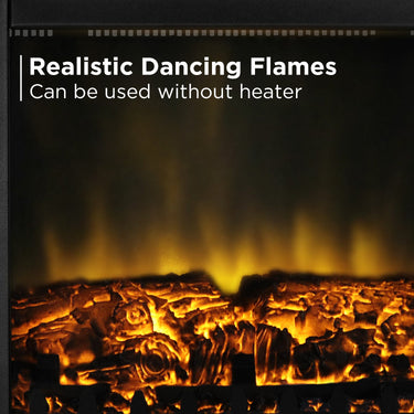 TURBRO Suburbs TS17 electric fireplace stove heater with realistic flame effect and compact design, ideal for indoor heating.