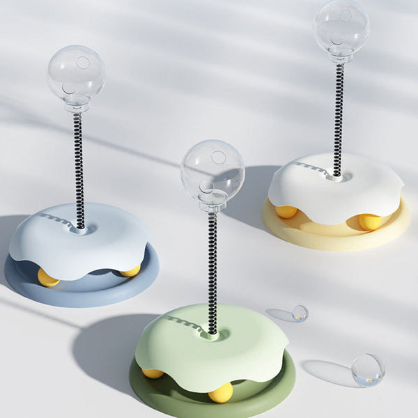 Cat Leakage Food 2 In 1 Toys Turntable Ball Toys Kitten Funny