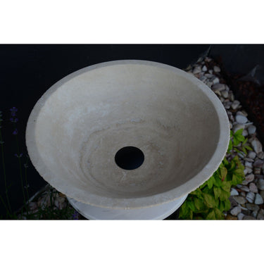 HANDCRAFTED LIGHT BEIGE TRAVERTINE SINK