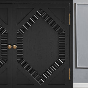 33.6' Retro Wooden Sideboard Buffet Cabinet with Storage