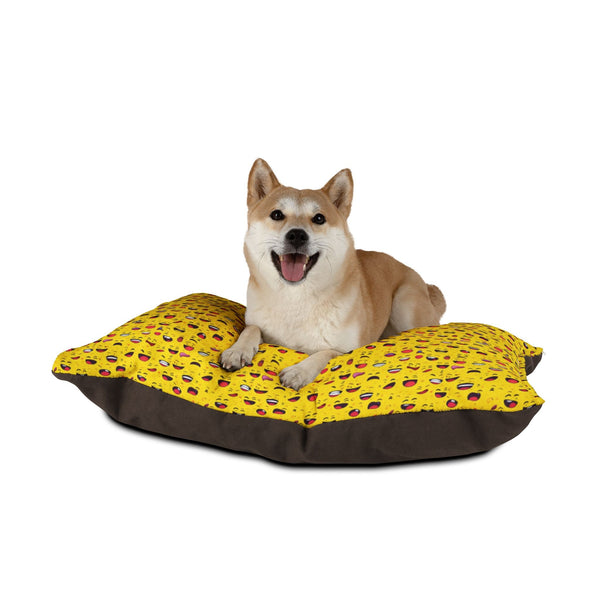 Endless Grins: A Sea of Laughing Faces - Pet Bed Pet Zen