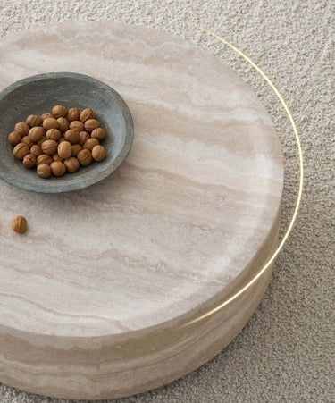 Faux Mars pattern round coffee table by HouseOfZazla with a modern design and smooth surface, measuring 39.37 inches in diameter.