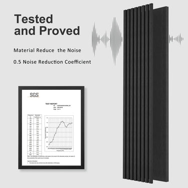 HAUSVITA acoustical 100% polyester wall panel, 48x24 inches, soundproof acoustic wall panel for noise reduction and decor.