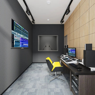 HAUSVITA acoustical polyester wall panel, 48x24 inches, 0.7 inch thickness, soundproof wall panel for noise reduction.