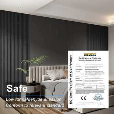 HAUSVITA 48x24-inch acoustical polyester wall panel for soundproofing, 0.7-inch thick, ideal for sound absorption and decor.