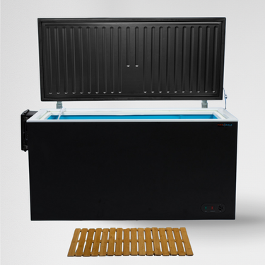 Black Fire Cold Plunge all-in-one cooling tub with a sleek, modern design for refreshing cold water immersion sessions.