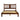 Queen size Solid Pine Wood Platform Bed Frame with Headboard in Cherry