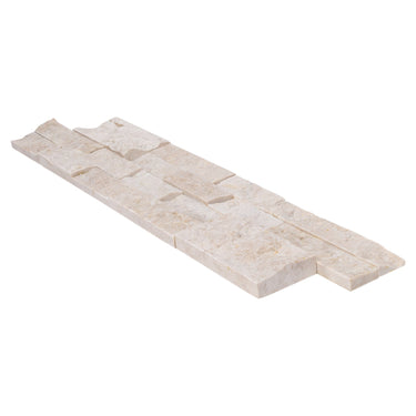 Cappuccino Ledger 3D Panel 6"x24" Split-face Natural Marble Wall Tile