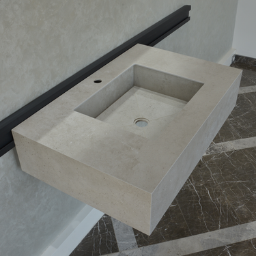 HANDCRAFTED INFINITY – CONCRETE GREY ENGINEERED PORCELAIN SINK (ES-054)