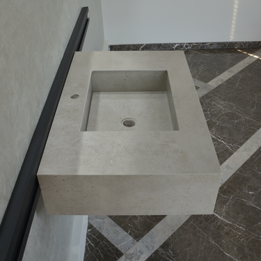 HANDCRAFTED INFINITY – CONCRETE GREY ENGINEERED PORCELAIN SINK (ES-054)