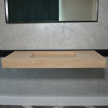 Handmade Custom Travertine Sink (TR-059)