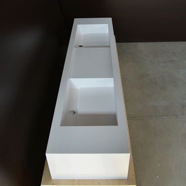 Handcrafted Custom Double Quartz Sink (QU-097)