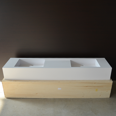 Handcrafted Custom Double Quartz Sink (QU-097)