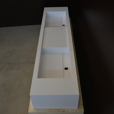 Handcrafted Custom Double Quartz Sink (QU-097)