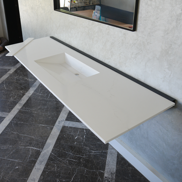 CUSTOM COANTE HIEDRA QUARTZ SINK / SUITABLE FOR WALL MOUNTING QUARTZ VANITY (QU-112)