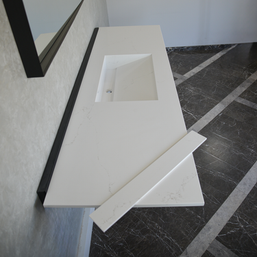 CUSTOM COANTE HIEDRA QUARTZ SINK / SUITABLE FOR WALL MOUNTING QUARTZ VANITY (QU-112)