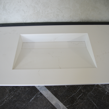 CUSTOM COANTE HIEDRA QUARTZ SINK / SUITABLE FOR WALL MOUNTING QUARTZ VANITY (QU-112)