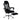 Ergonomic Mesh Office Chair with Footrest and Tilting Backrest-Black