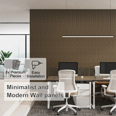 Hausvita 48 x 6 inch WPC Slat Wall Panel (16 Pack)