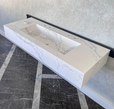 HANDCRAFTED CUSTOM COANTE CALACATTA RIVIERA SINK (QU-099)