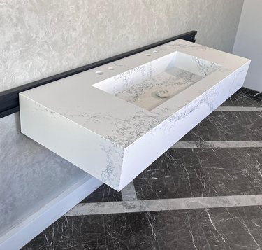 HANDCRAFTED CUSTOM COANTE CALACATTA RIVIERA SINK (QU-099)