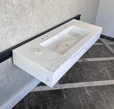 HANDCRAFTED CUSTOM COANTE CALACATTA RIVIERA SINK (QU-099)