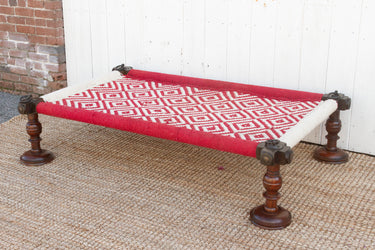 Traditional Diamond Motif Indian Charpai Bed