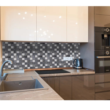 Luna Sky Marble 2"x2" Mixed Finish on 12" x 12" Mesh Mosaic Tile