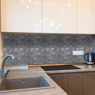 Luna Sky Marble Laguna on 12" x 12" Mesh Mosaic Tile