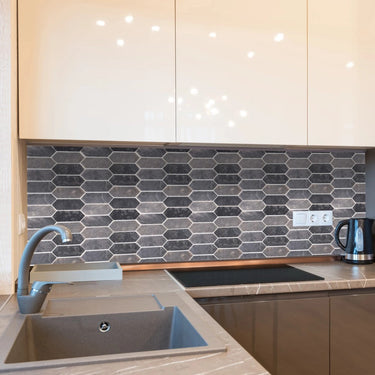 Luna Sky Marble Strada on 12" x 12" Mesh Mosaic Tile