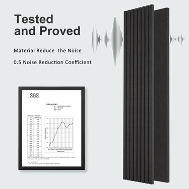 MDF acoustic slat wood wall panels by HAUSVITA, featuring sleek, modern design for interior soundproofing and stylish wall decor.